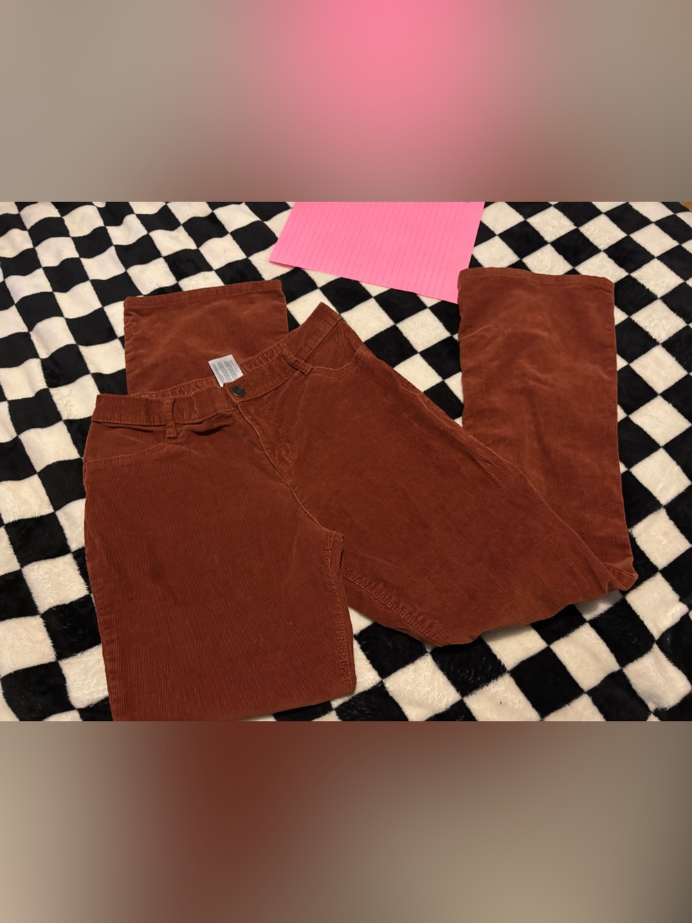Size 14 Kids Corduroy Pants in Rust Brown - Classic Comfort
